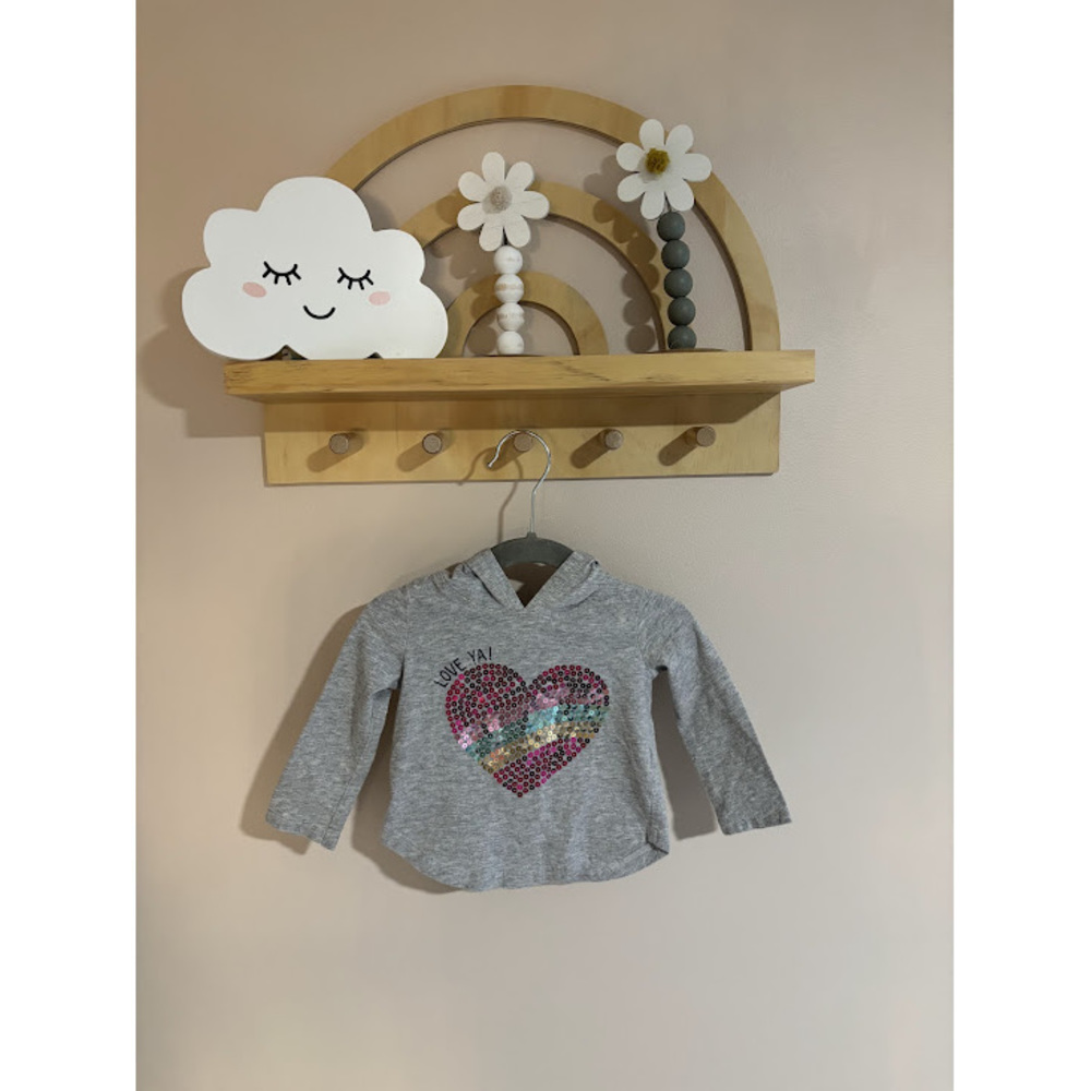 Carters Sequin heart hoodie